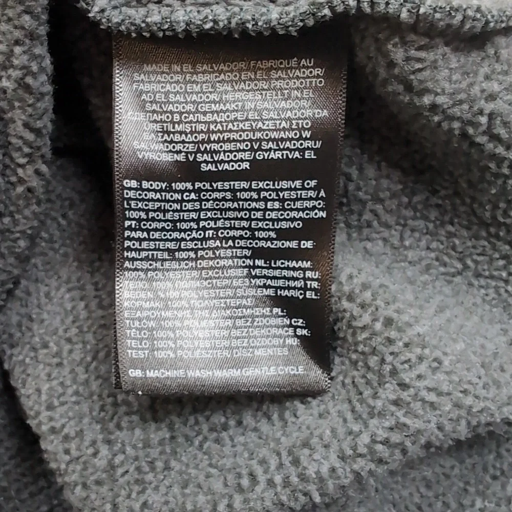 The North Face Textured Cap Rock 1/4 Zip‎ Pullover Mens Large Gray Fleece
